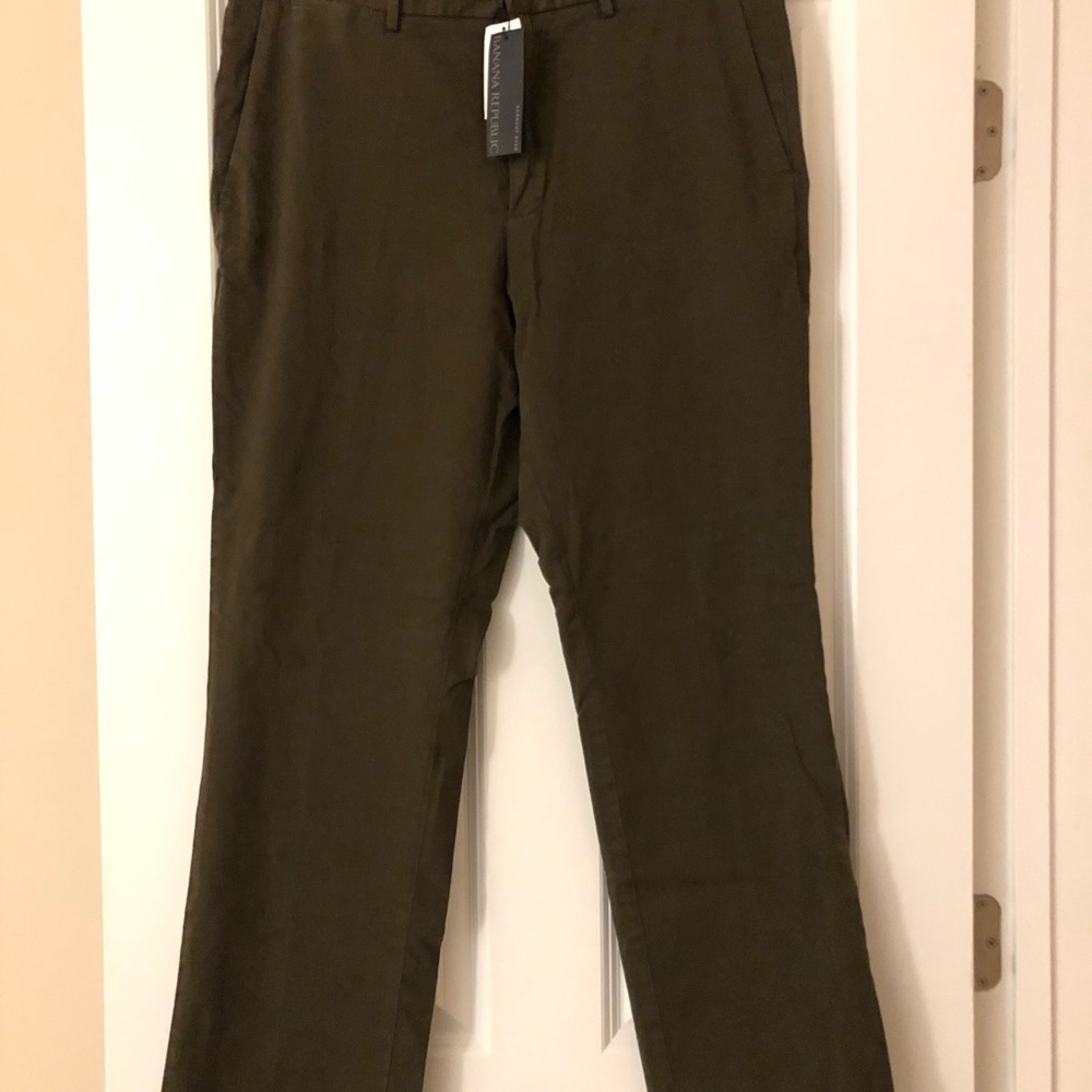 Banana Republic Men’s Authentic Chino Slim Fit Pants 36X32 hunter green